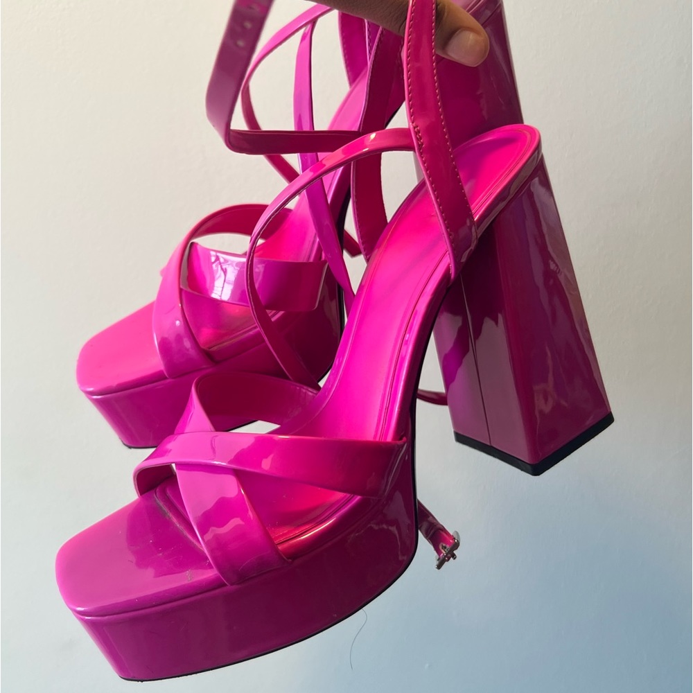 Zara spring pink platform heel